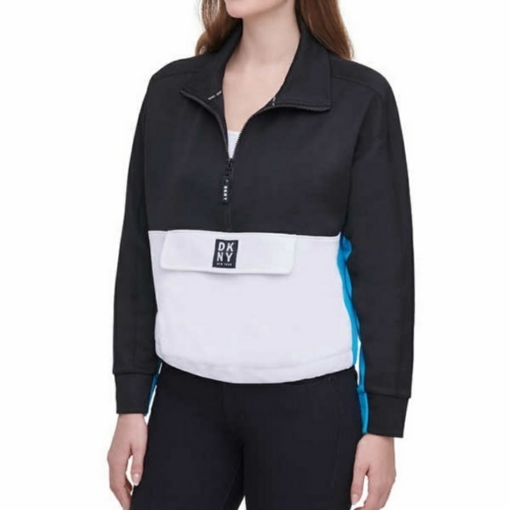 BRAND NEW DKNY SPORT WOMENS 1/2 ZIP PULLOVER SZ LARGE